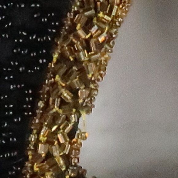 NAEEM KHAN RIAZEE VINTAGE SILK MULTI COLORED BEADED FRINGE SEQUIN PARTY DRESS - Picture 11 of 14